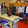 Die Altenkunstadter Mittelschule ist neuerdings auch Seminarschule für Fachlehrer-Anwärter im musisch-technischen Bereich. Bei einem Rundgang besichtigten (v. li.) Schulamtsdirektorin Stefanie Mayr-Leidnecker, Seminarleiter Ralf Perle, Rektor Manfred Heinbuch und Bürgermeister Robert Hümmer die Räume.