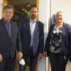 Die Geschäftsführer Udo Rosenbauer und Tino Rosenbauer (v. li.) freuten sich darüber, dass auch Michelaus Bürgermeister Jochen Weber mit Gattin zum Gratulieren kam. Die Geschäftsführer Udo Rosenbauer und Tino Rosenbauer (v. li.) freuten sich darüber, dass auch Michelaus Bürgermeister Jochen Weber mit Gattin zum Gratulieren kam.