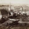 Lichtenfels im Jahr 1888: Beherrschend erhebt sich der Kastenboden über der Stadt.