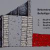 Rekonstruktion der Befestigungsmauer der Periode IIIc der Heunischenburg mit dreischaliger Mauer und vorgesetzter Berme (rot). Rekonstruktion der Befestigungsmauer der Periode IIIc der Heunischenburg mit dreischaliger Mauer und vorgesetzter Berme (rot).