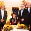 Die Städtepartnerschaftsurkunde unterzeichnete Bürgermeisterin Christine Frieß (Burgkunstadt) sowie (v. li.) der Dritte Bürgermeister von Ehrenfriedersdorf Olaf Küttner,  Zweiter Bürgermeister und Erzgebirgsbotschafter Markus Wiesehütter sowie Stadtrat Hartmut Decker.