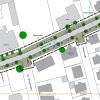 In diesem Bereich soll die Bahnhofstraße umgestaltet werden.