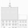 Entwurf für die Rathaussanierung mit dem Neubau anstelle des Apothekerhauses vom Marktplatz her gesehen. Entwurf für die Rathaussanierung mit dem Neubau anstelle des Apothekerhauses vom Marktplatz her gesehen.