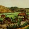 Eine Ansicht der Pulvermühle um das Jahr 1800. Eine Ansicht der Pulvermühle um das Jahr 1800.