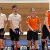 Die erfolgreichen Burgkunstadter Radballer (von links): das U17-Duo Ben Wallenta und  Benedikt Kohmann sowie das U19-Team mit Maren Kohmann und  Niklas Schindhelm