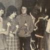 Eine Aufnahme vom Dezember 1972 bei der Nikolausfeier - von links nach rechts: Roswitha Schießl, Marlies Taube, Gerlinde Schirmer, Roland Schöps, Claudia Übelmann, Christine Rauh. Eine Aufnahme vom Dezember 1972 bei der Nikolausfeier - von links nach rechts: Roswitha Schießl, Marlies Taube, Gerlinde Schirmer, Roland Schöps, Claudia Übelmann, Christine Rauh.