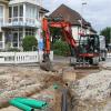 Die Bahnhofstraße ist zwischen der Unteren Gartenstraße und dem Bahnhof derzeit Baustelle. Die Bahnhofstraße ist zwischen der Unteren Gartenstraße und dem Bahnhof derzeit Baustelle.