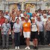 Die Modschiedler Reisegruppe vor der Basilica dell&apos;immacolata concezione in Lourdes.