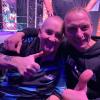 Phil „The Power“ Taylor mit dem Organisator der Veranstaltung Michael Kurzbach (re.).