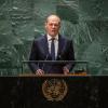 Bundeskanzler Olaf Scholz (SPD) spricht bei der Generaldebatte der UN-Vollversammlung.