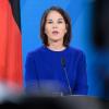 Außenministerin Annalena Baerbock äußert sich bei einer Pressekonferenz.