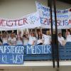 Immer mittendrin: Jessica Freitag jubelt mit ihrem Team. Die Meisterschaft ist fix!