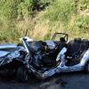Tödlich verletzt wurde der Fahrer dieses BMW bei einem schweren Verkehrsunfall am Mittwochabend.