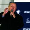 Der türkische Präsident Recep Tayyip Erdogan hält nach der Präsidentenwahl eine Rede in der Parteizentrale in Ankara.
