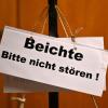 Beichte in der Sakristei im Erfurter Mariendom.