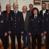 Kommandantenwahl bei der Feuerwehr Rothmannsthal, hinten v. li.: Uwe Reinhardt, Otto Dinkel, Roland Lowig, Tobias Mager, Bürgermeister Andreas Hügerich, vorne v. li.: Horst Sünkel, Kommandant Marco Bezold, sein Stellvertreter Harald Krapp, 1. Vorsitzende Sigrid Mager, 2. Vorsitzender Andreas Lunz, KBM Alexander Klose.