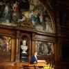 Der polnische Ministerpräsident Mateusz Morawiecki spricht in der Alten Aula der Universität Heidelberg.