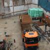Das Stahlgeflecht für Bodenplatte und Rohbau wird angeliefert. Bald wird mit dem Betonieren des Neubaus begonnen. Das Stahlgeflecht für Bodenplatte und Rohbau wird angeliefert. Bald wird mit dem Betonieren des Neubaus begonnen.