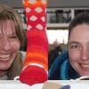Ein Leben zwischen Socken, Märkten und guter Laune führen auch die Freundinnen Christine Hutzler und Antje Hochstrat aus Bamberg. Gemeinsam sind sie "Die Sockenkiste".