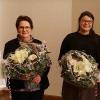 Die Jubilare Siegrun Przybilla (2. v. li.) und Luisa Meixner (2. v. re.) zusammen mit den Vorstandsmitgliedern Norbert Gellert (li.) und Christoph Bäumel (re.). Es fehlen Beate Metzner, Gertraud Baumann und Thomas Aumüller.