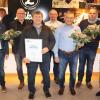 Ehrung und Verabschiedung langjähriger Mitarbeiter des Brauhauses Leikeim (. li.): Brauereichef Andreas Leikeim, Lutz Gitter (30 Jahre im Betrieb). Alexander Groß (25 Jahre im Betrieb), Horst Stadelmann und Stefan Müller (beide in den Ruhestand verabschiedet), Braumeister Marcus Michel (15 Jahre im Betrieb) und Christine Leikeim.