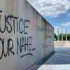 Ein Graffiti mit der Aufschrift «Gerechtigkeit für Nahel» in Nanterre.