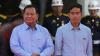 Präsidentschaftskandidat Prabowo Subianto (l) gilt laut Umfragen als Favorit bei den Wahlen in Indonesien.