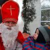Etwas skeptisch blickt der kleine Mann auf zum Nikolaus, dargestellt von Stephan Kerkhoff.