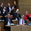 CDU-Abgeordnete während der Sitzung des Thüringer Landtags.