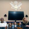 Die mittlerweile ehemaligen Universitätspräsidentinnen Claudine Gay (Harvard, l) und Liz Magill (Pennsylvania, r.) während einer Anhörung im Dezember vor dem Bildungsausschusses des US-Repräsentantenhauses in Washington.