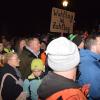 Rund 300 Protestierende machten sich Luft vor Kloster Banz. Rund 300 Protestierende machten sich Luft vor Kloster Banz.