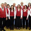 Die alte und neue Vereinsführung der Blaskapelle Schwürbitz. Neben Bürgermeister Jochen Weber (v. li.): Geschäftsführer Markus Heid, Vorsitzender Oswald Kremer, Dirigent Michael Stettner, Angela Motschenbacher, Sandra Jakob, Hannes Hennemann, Nadine Würstlein, Wolfgang Knippert, Silke Schulz, Schriftführerin Julia Stettner, Harald Müller, Jugendleiter Sebastian Stettner mit dem Kreisvorsitzendem des Nordbayerischen Musikbundes Horst Sünkel.