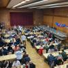 Ein volles Haus und lange Käfigreihen: Der traditionsreiche Marktzeulner Taubenmarkt 2024.