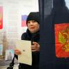Stimmabgabe in einem Wahllokal in St. Petersburg.