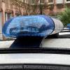 Blaulichter auf den Dächern von Polizeifahrzeugen.