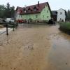 Ein Acker am Ortsrand von Stublang wurde zum Teil ins Dorf geschwemmt.