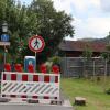 Während der Kanalbauarbeiten ist der Festungsweg für Fußgänger und Radfahrer gesperrt.