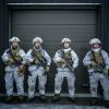 Norwegische Grenzsoldaten an einer Grenzstation.