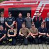Gemeinschaftsfoto zum Abschied der Feuerwehren Weismain und Dinkelscherben.