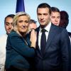 Die Parlamentswahl in Frankreich wird ein knappes Rennen. Sie könnte Frankreichs Rechtsnationale unter Marine Le Pen (l) und Jordan Bardella (r) an die Macht bringen. (Archivbild)