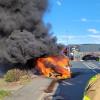 In kürzester Zeit stand das Auto im Vollbrand.