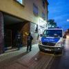 Die Polizei ist unter anderem in Mannheim wegen der Razzia im Einsatz.