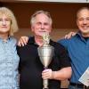 Die ASC-Vereinsmeister: (v. li.) Platz 2 Elke Richter (103 Punkte), Platz 1 Heiner Schulze (107 Punkte) und Platz 3 Willi Seel (100) mit ASC-Chef Jürgen Steinmetz.
