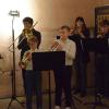 Umrahmte die Vernissage: die Bläsergruppe der Heinrich-Faber-Musikschule unter der Leitung von Zdenek Fiala (li). Umrahmte die Vernissage: die Bläsergruppe der Heinrich-Faber-Musikschule unter der Leitung von Zdenek Fiala (li).