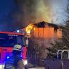 Der Wohnanbau am Tennispark an der Friedenslinde Lichtenfels steht in Vollbrand.