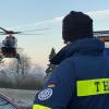 Der Rettungshubschrauber hebt ab gen Nürnberg.