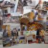Eine Fotocollage im Verkaufsraum der Bäckerei. Eine Fotocollage im Verkaufsraum der Bäckerei.