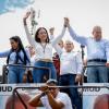 Oppositionsführerin Machado (links in der ersten Reihe) wirft Maduros Regierung Mord und Entführung vor..