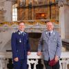 Am 21.Oktober findet um 18 Uhr als großes Abschlusskonzert des Jubiläumsjahres „25 Jahre Rieger-Orgel Vierzehnheiligen“ mit dem Basilikaorganist Hauptmann der Res. Georg Hagel und dem Musikkorps der Luftwaffe aus Erfurt unter der Leitung von Oberstleutnant Dr. Tobias Wunderle (li) in der Wallfahrtsbasilika Vierzehnheiligen statt.