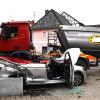 Zu einem schweren Unfall kam es am Montagmorgen am Kirchplatz in Michelau. Der Lasterfahrer verstarb noch vor Ort.